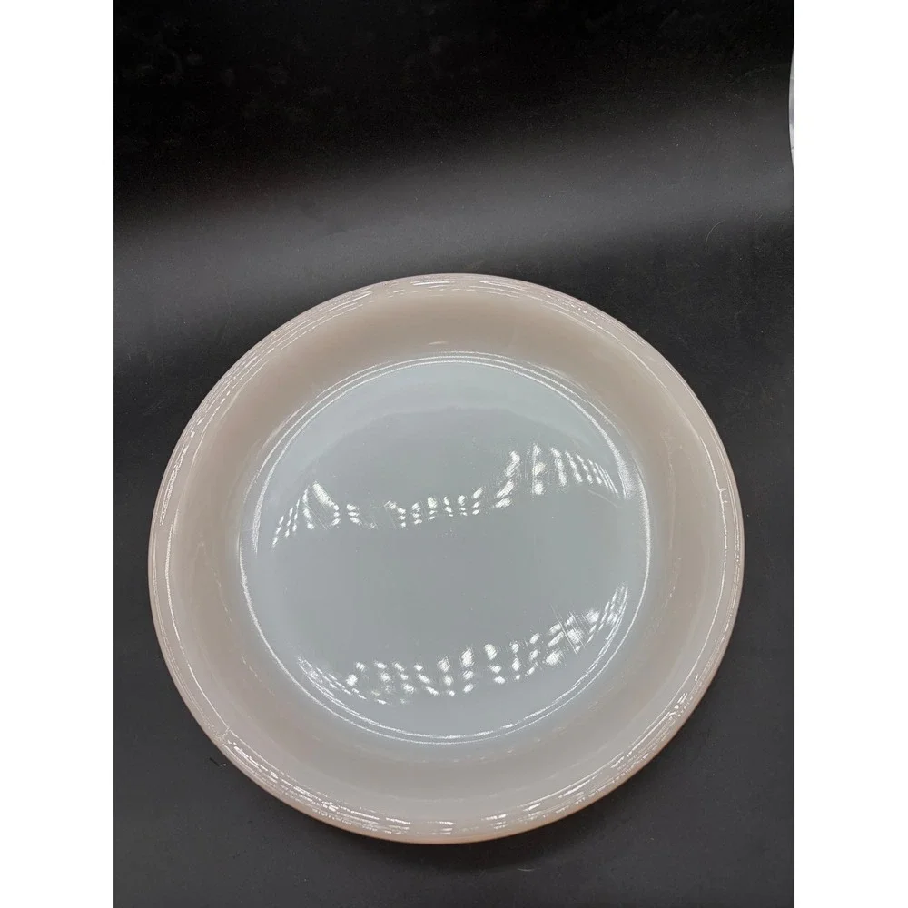 Vintage Anchor Hocking Fire-King Peach Lustre Milk Glass Pie Plate 9 Inch Dish‎
